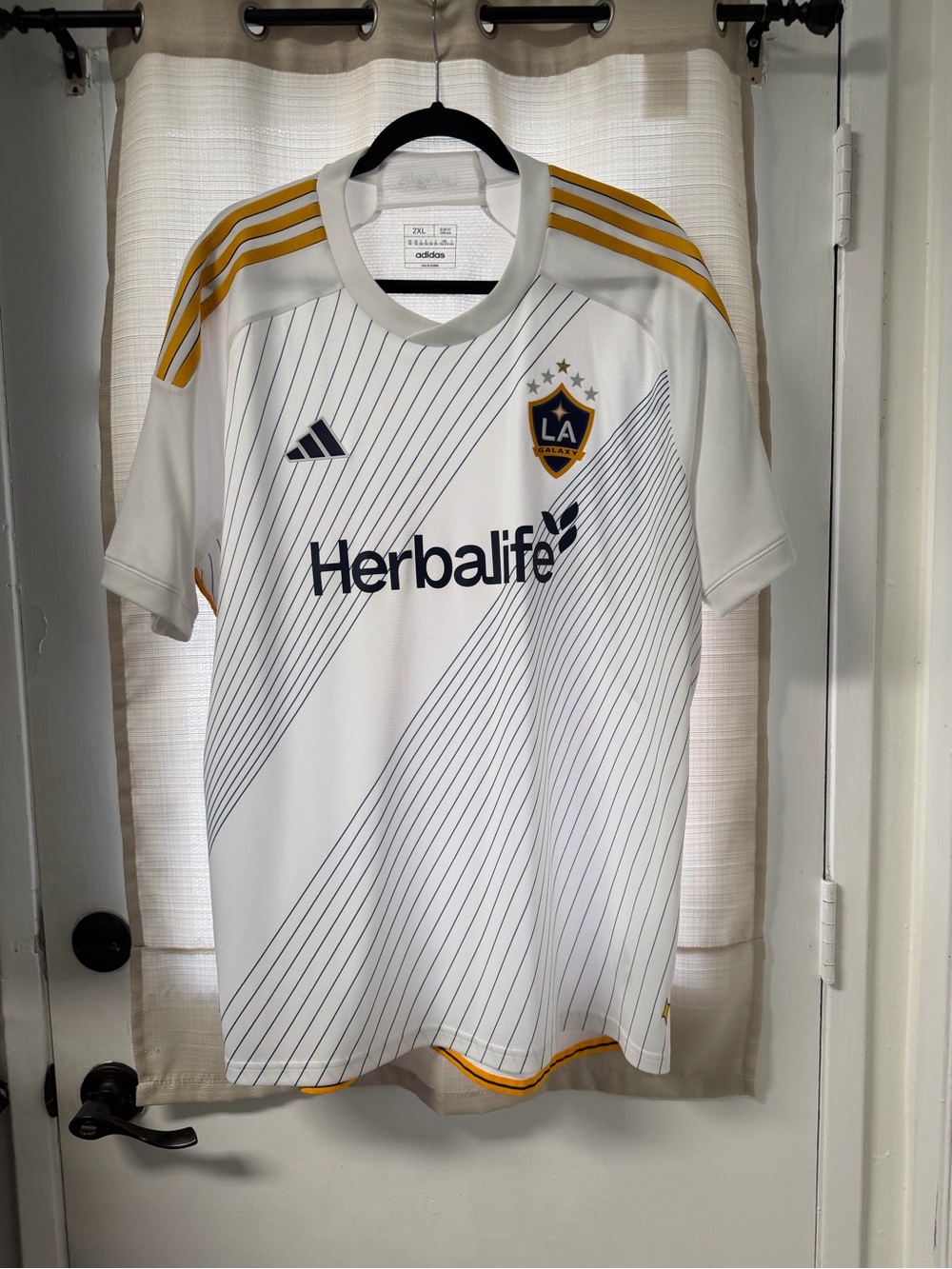 adidas LA Galaxy Authentic 2024-2025 Home Kit/Jersey, 2XL